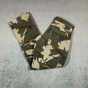 MEN'S 32x34 Wrangler Fleece Lined Cargo Relaxed Fit Camo Pants Pocket #1692